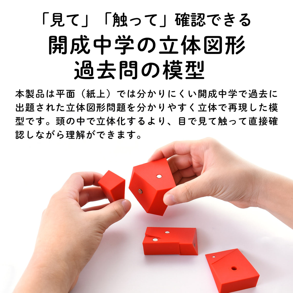 開成中学 立体図形完全制覇セット｜開成中過去問20年分の対応模型＋問題解説PDF｜立体図形が苦手な小学5・6年生向け